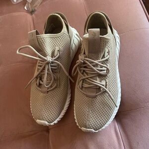 Adidas Tubular Kids Beige/Tan Knit Sneakers